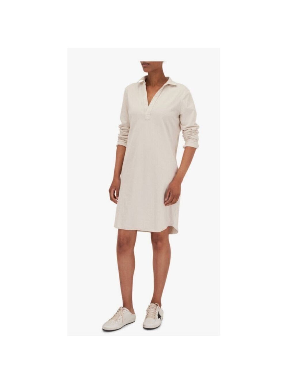 New Frank & Eileen Shirt Nicole Dress Vintage White/Beige Size S